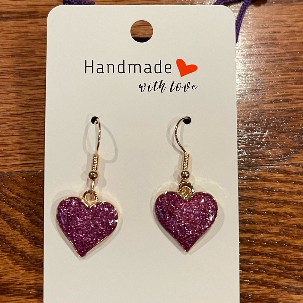 Pink Heart earrings
